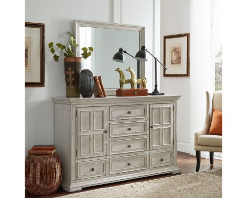 Big Valley White Dresser & Mirror